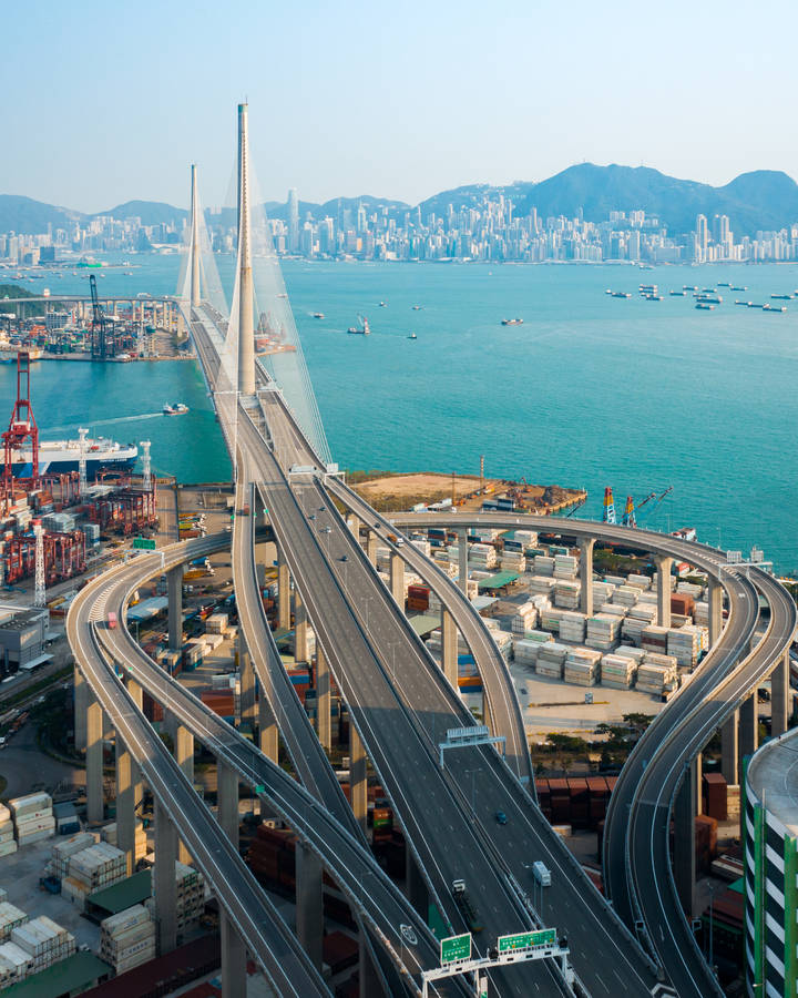 Hong Kong Ting Kau Bridge Wallpaper