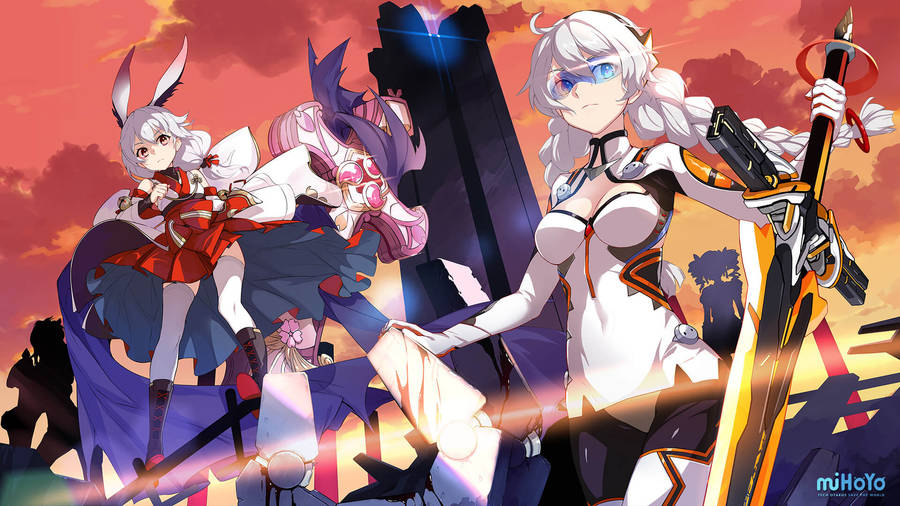 Honkai Impact Sakura And White Comet Wallpaper