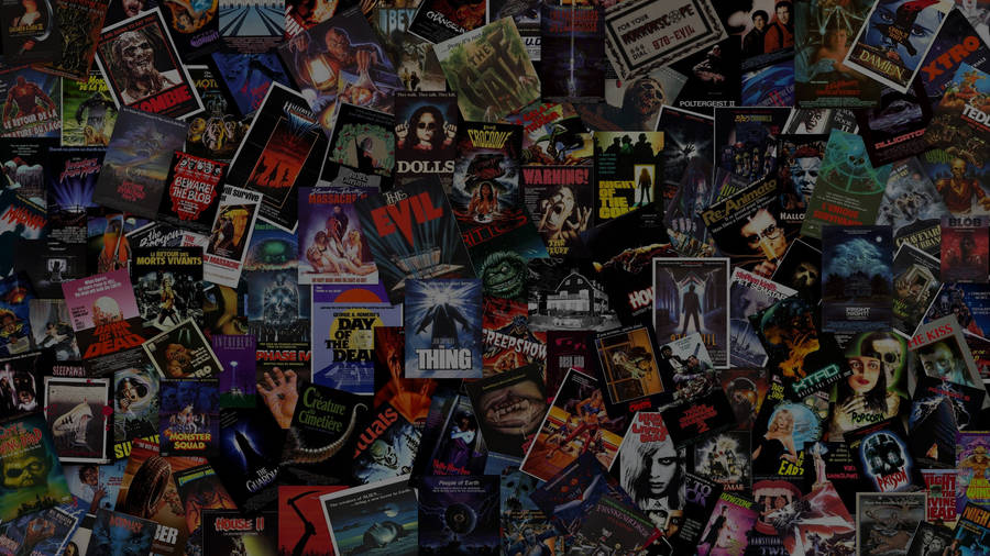 Horror Movie Collage Darkness Wallpaper