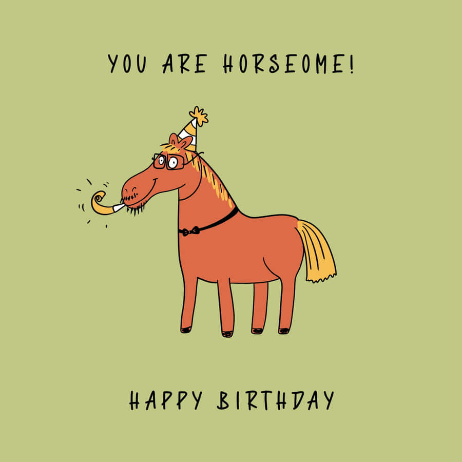 Horseome Happy Birthday Greeting Wallpaper