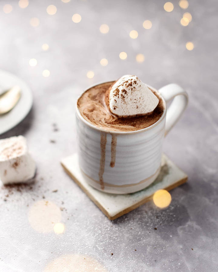 Hot Choco Melting Marshmallows Wallpaper