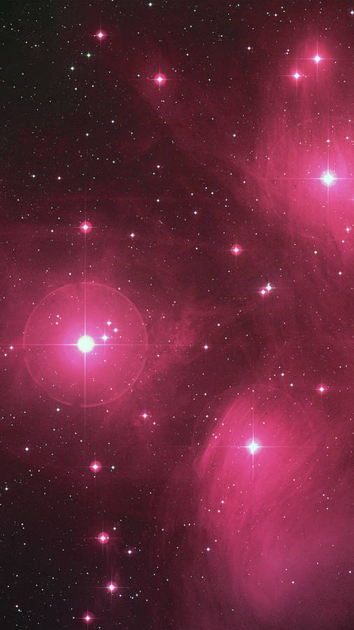 Hot Pink Aesthetic Stars Wallpaper