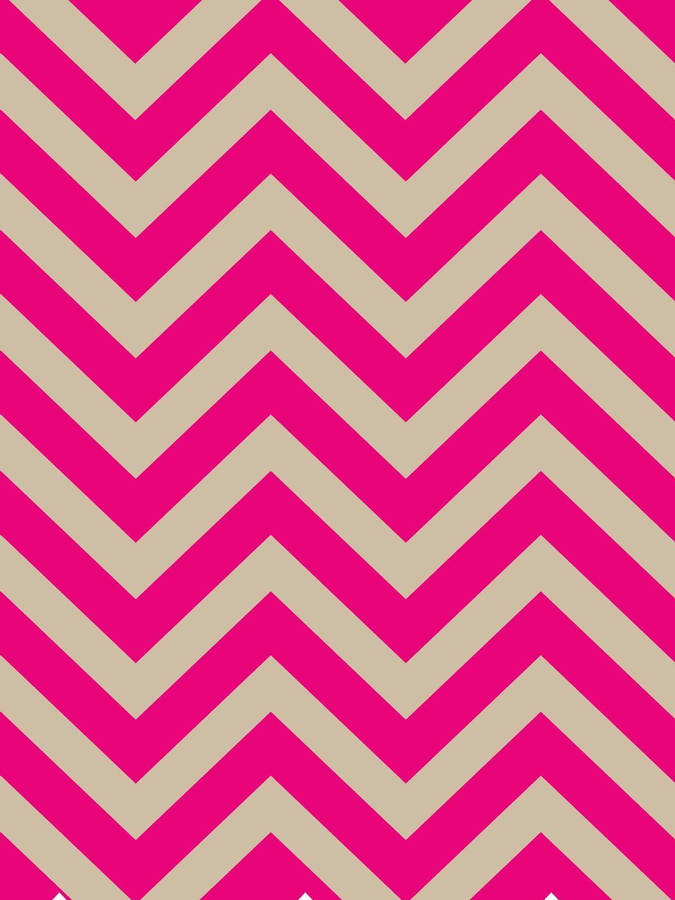 Hot Pink And White Chevron Pattern Wallpaper