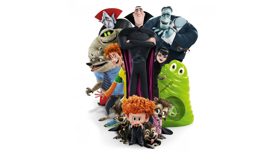 Hotel Transylvania Cast Doing Cute Pose Wallpaper