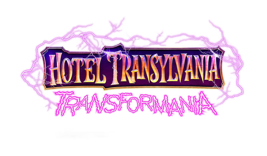 Hotel Transylvania Transformania Neon Pink Logo Wallpaper