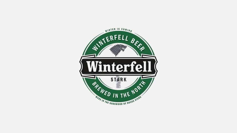 House Stark Winterfell Beer Logo Wallpaper