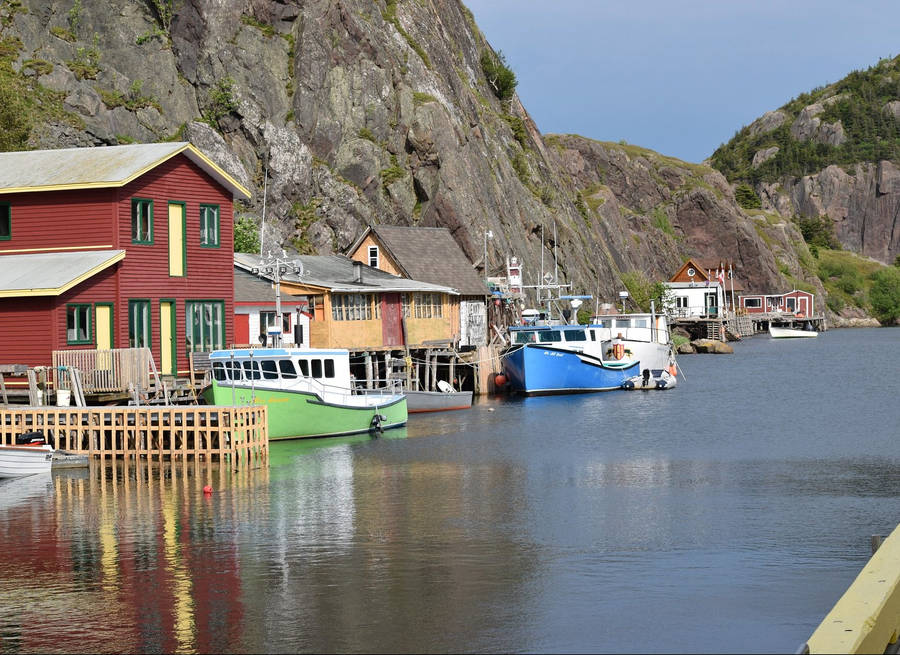 Houses Along The Waters Of Newfoundland Wallpaper