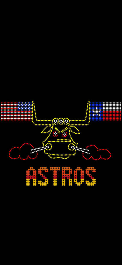 Houston Astros Stylised Texas Bull Wallpaper