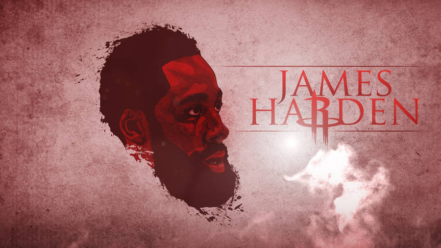 Houston Rockets Harden Grunge Art Wallpaper