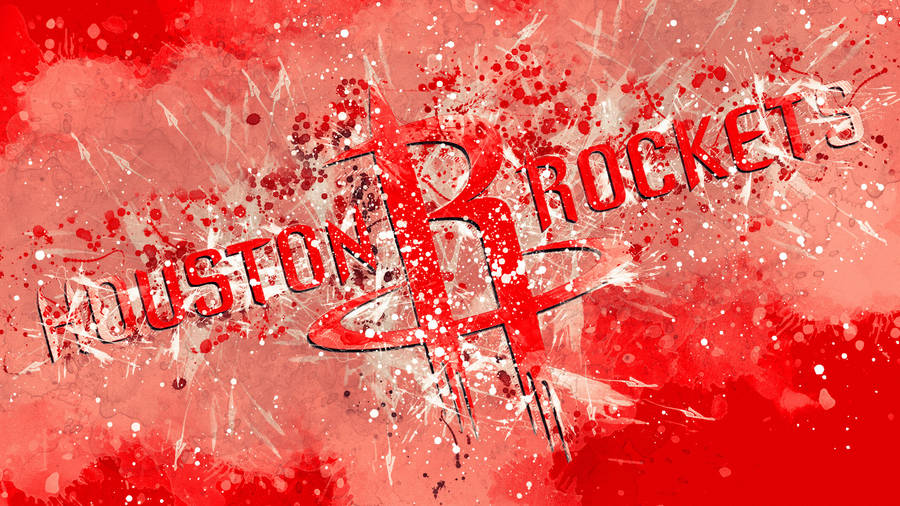 Houston Rockets Paint Splatter Wallpaper