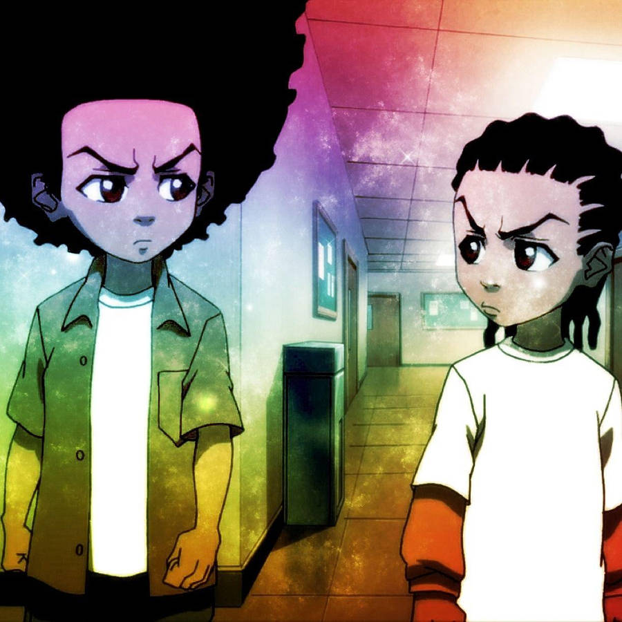 Huey Freeman Rainbow Lighting Wallpaper