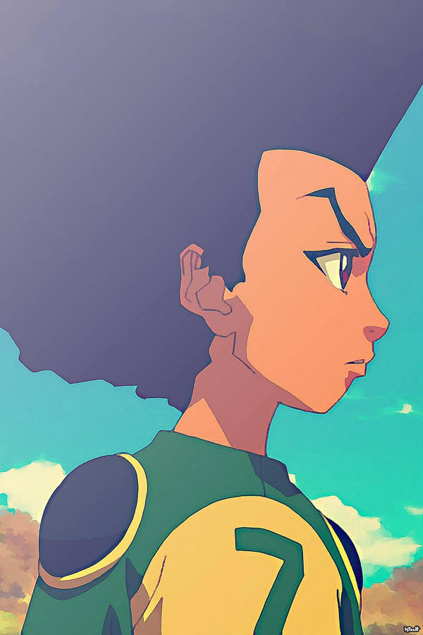 Huey Freeman Wearing Jersey Uniform Wallpaper