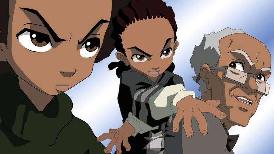 Huey, Riley, And Robert Freeman Boondocks Hd Wallpaper