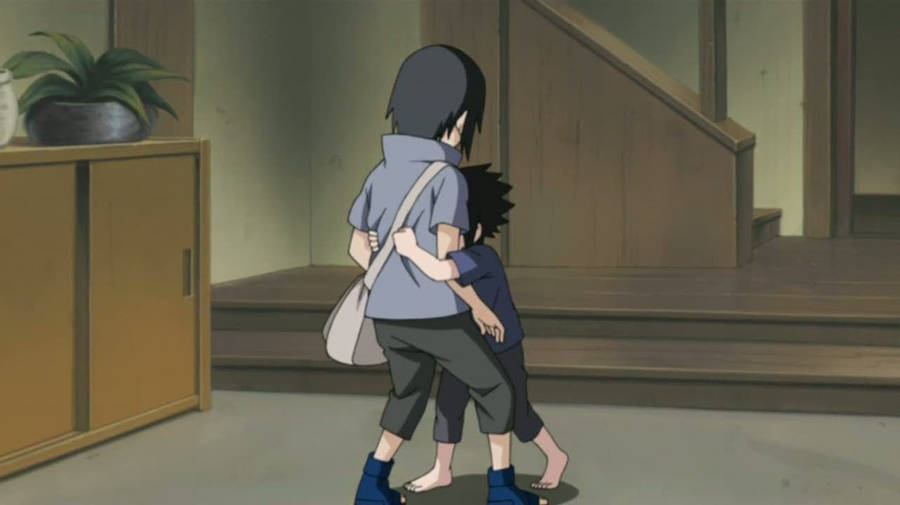 Hugging Naruto Itachi Uchiha 4k Wallpaper