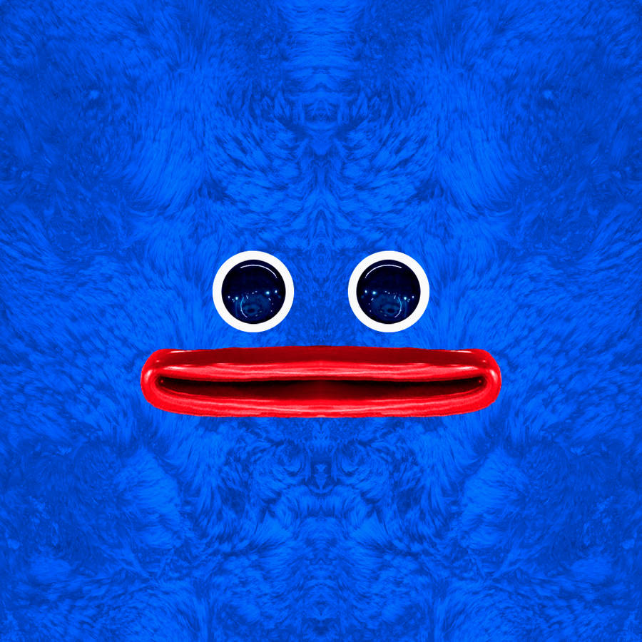 Huggy Wuggy Blue-furred Face Wallpaper