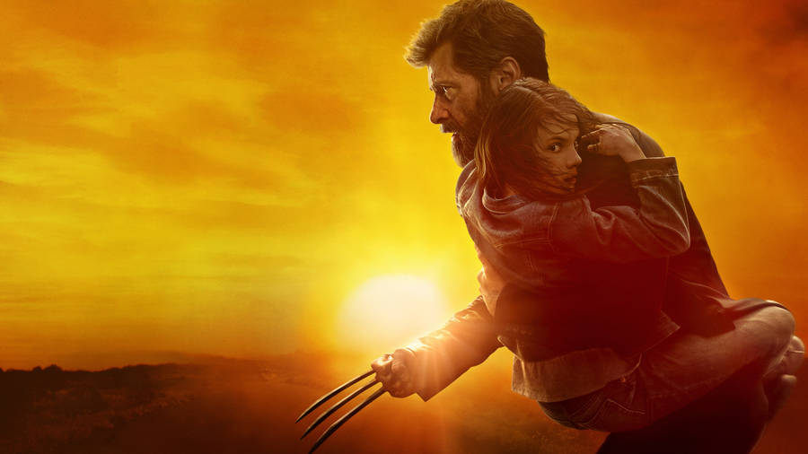 Hugh Jackman Logan Carrying Dafne Wallpaper