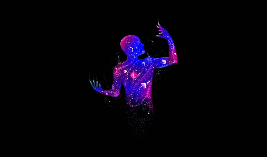 Human Galaxy Black Art Wallpaper