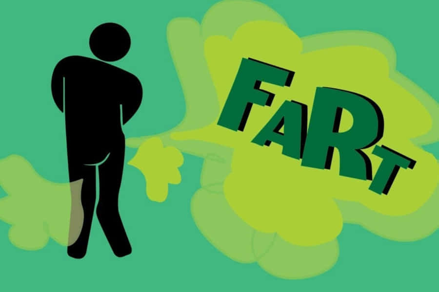 Humorous Fart Illustration Wallpaper