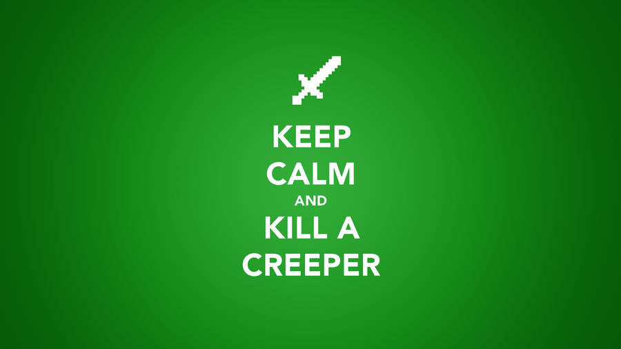 Humorous Minecraft Meme Green Wallpaper