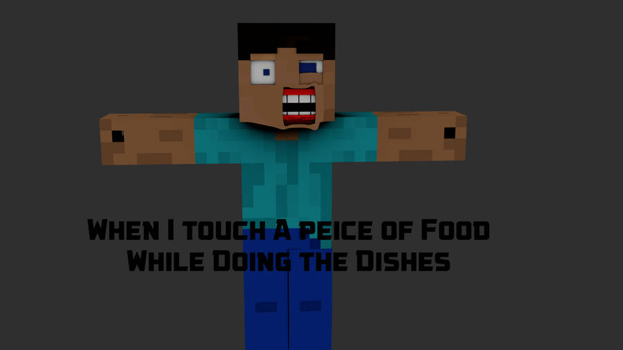 Humorous Steve Minecraft Meme Wallpaper