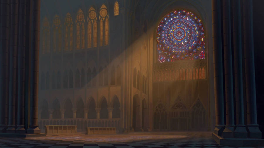 Hunchback Of Notre Dame Church Interior Wallpaper