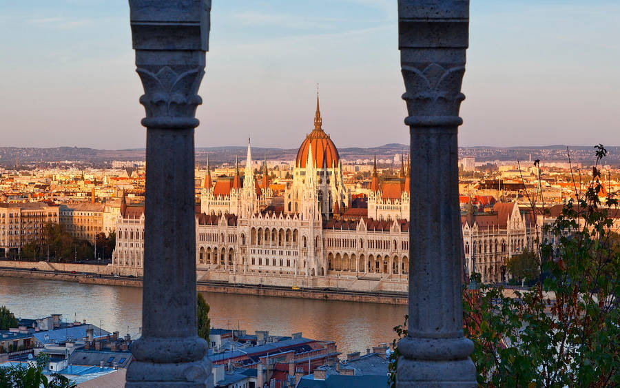 Hungarian Parliament Building In Hungary Wallpaper