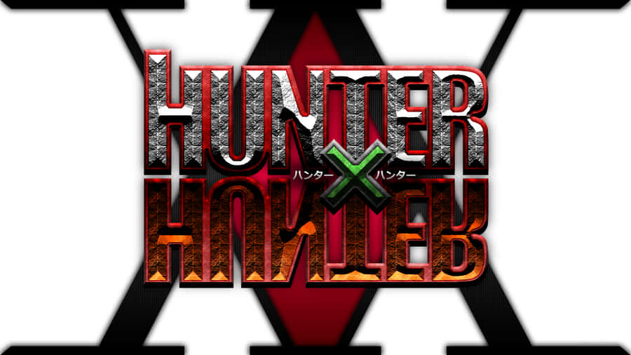 Hunter X Hunter Logo Illustrated In A Bright Green Color Wallpaper