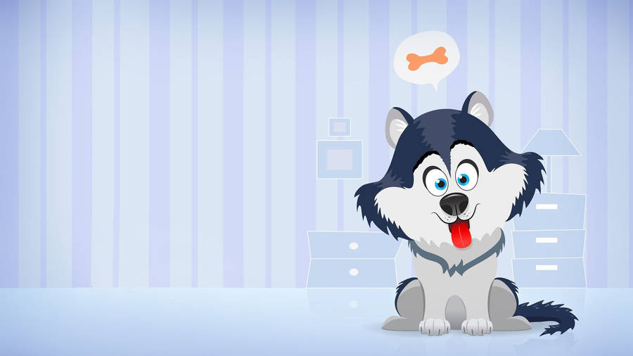 Husky Smile Dog Art Wallpaper