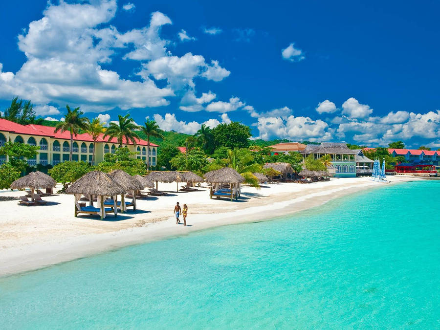 Huts On The Beach Montego Bay Wallpaper