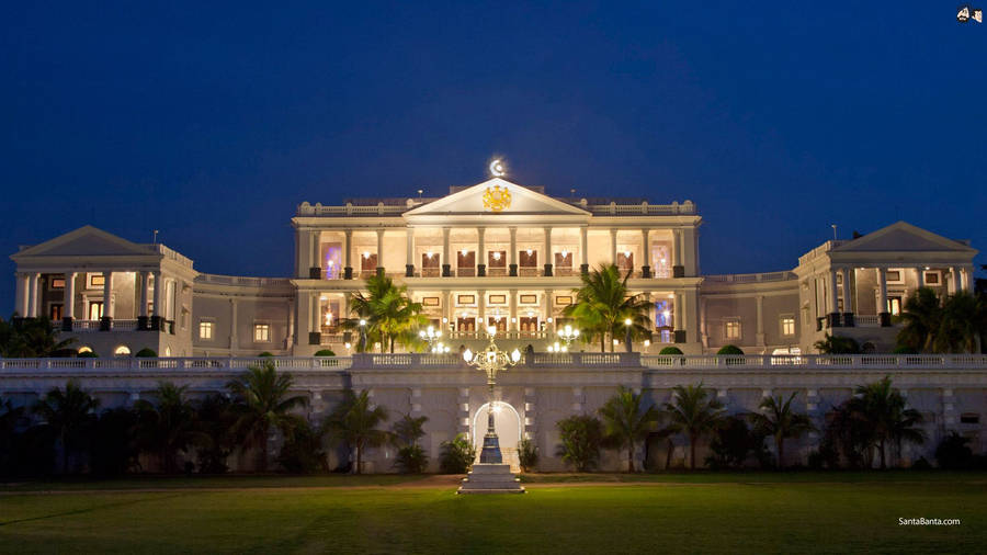 Hyderabad Falaknuma Palace Night Wallpaper