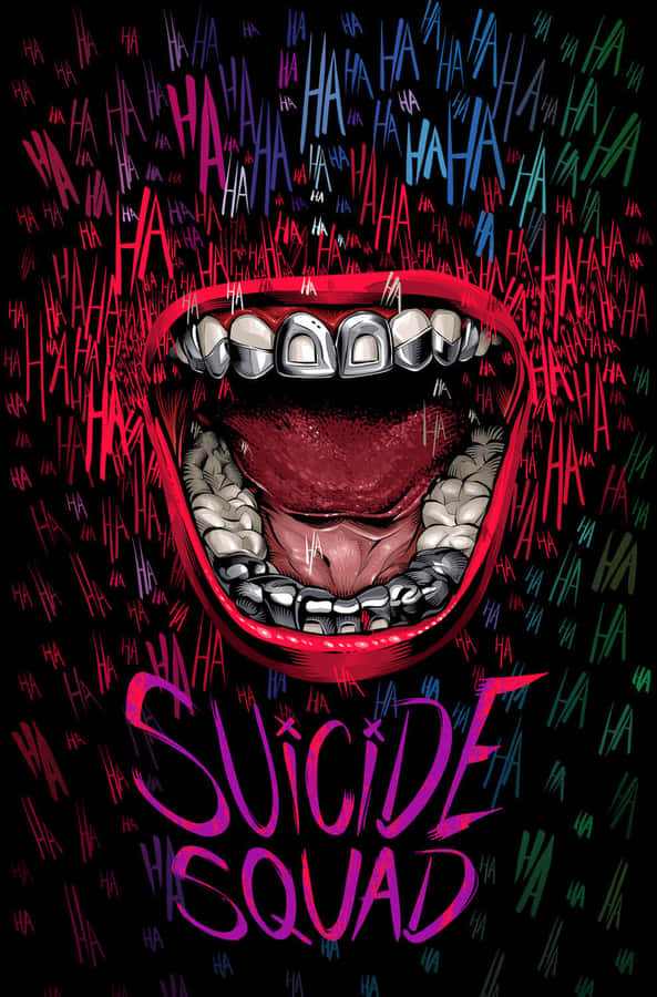 Hysterical Laughter Suicide Squad Artwork Wallpaper