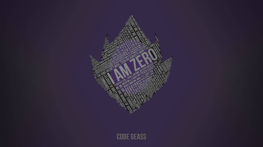 I Am Zero Code Geass Purple Art Wallpaper