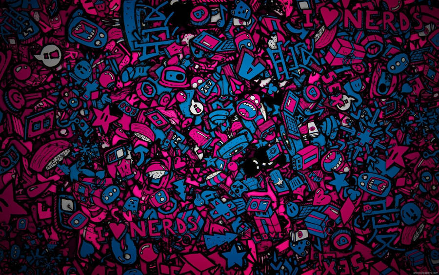 I Love Nerds Graffiti Wallpaper