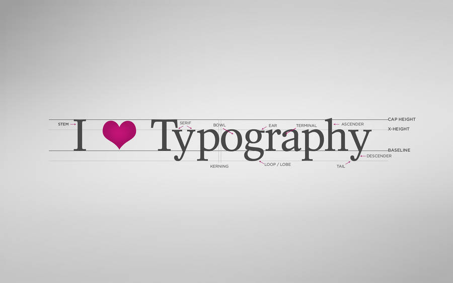 I Love Typography Wallpaper