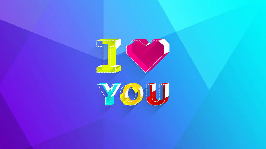 I Love You Aesthetic Neon Wallpaper