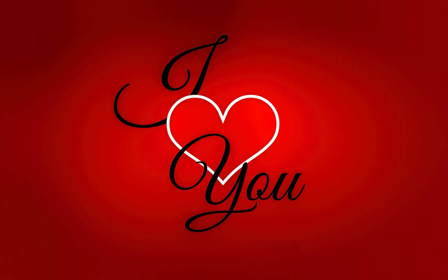 I Love You Red Poster Wallpaper