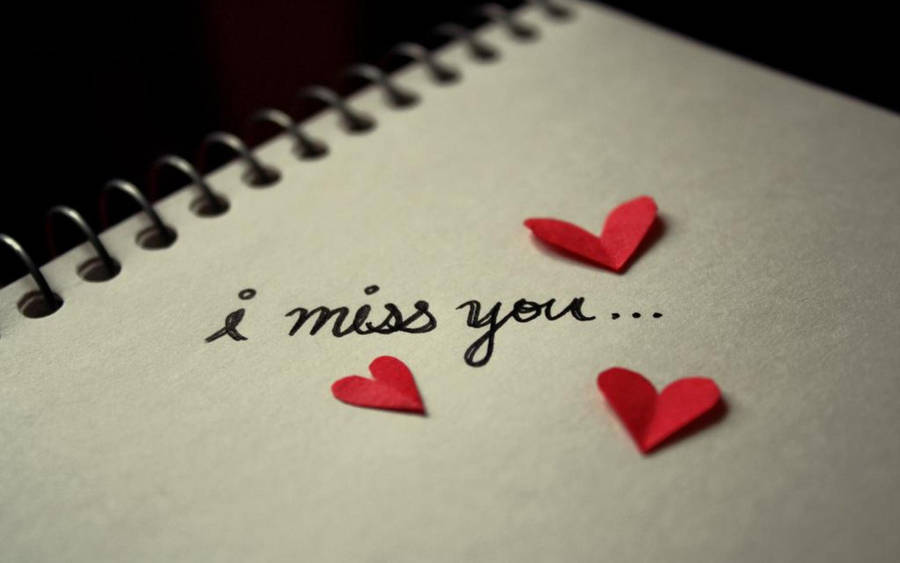 I Miss You Hearts Wallpaper