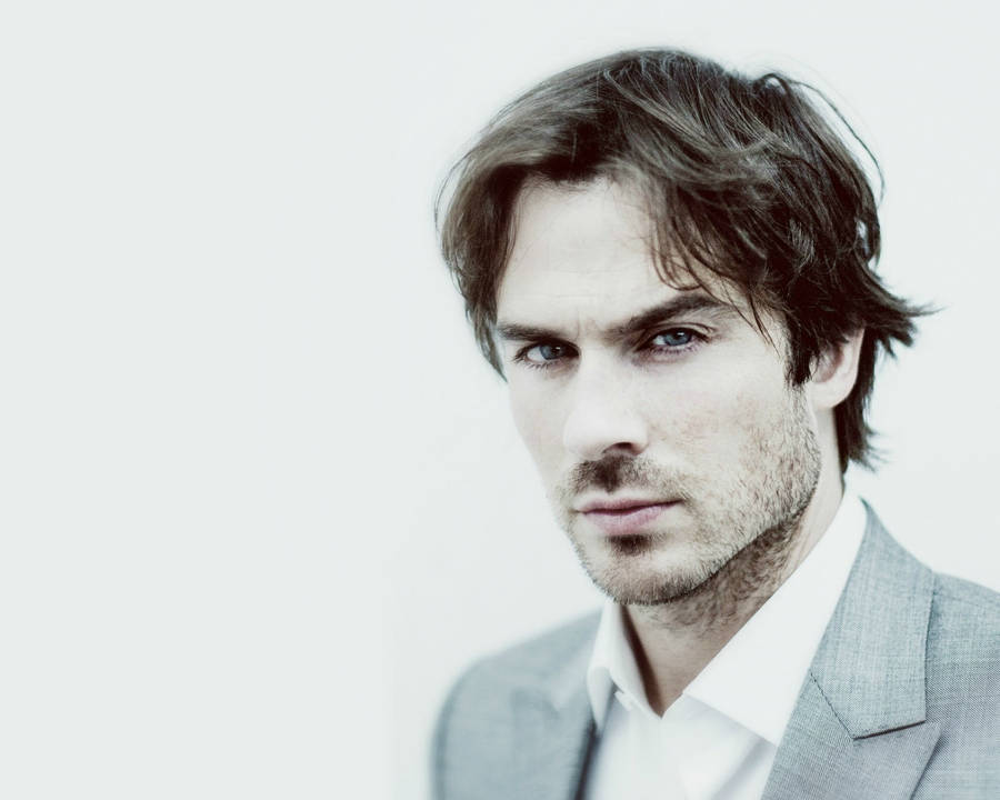 Ian Somerhalder Blue Suit Wallpaper