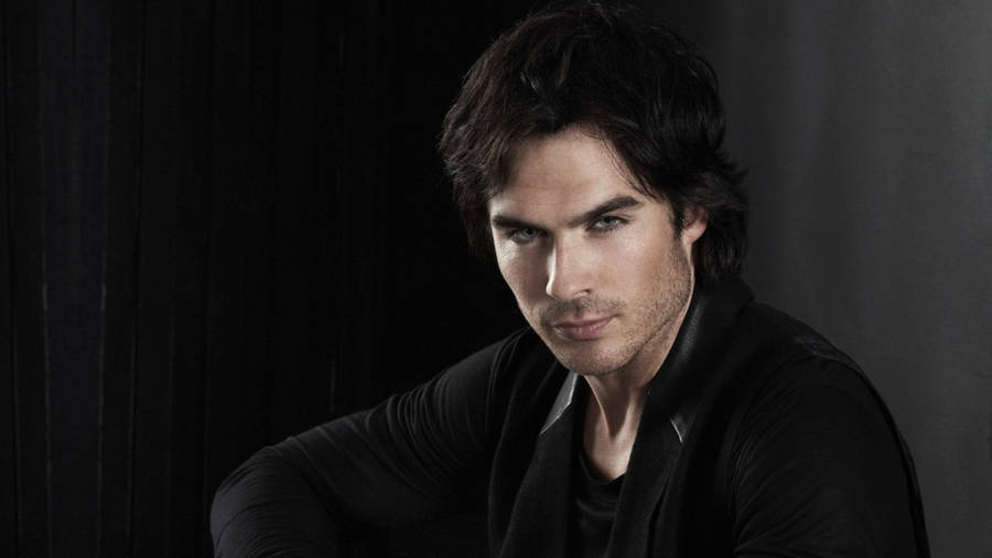 Ian Somerhalder In Black Background Wallpaper