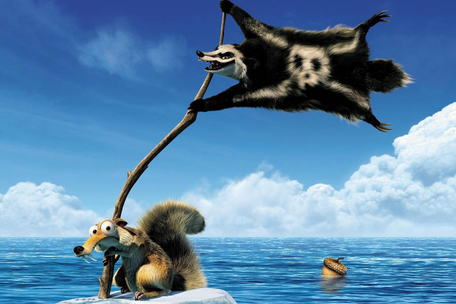 Ice Age Continental Scared Scrat Wallpaper