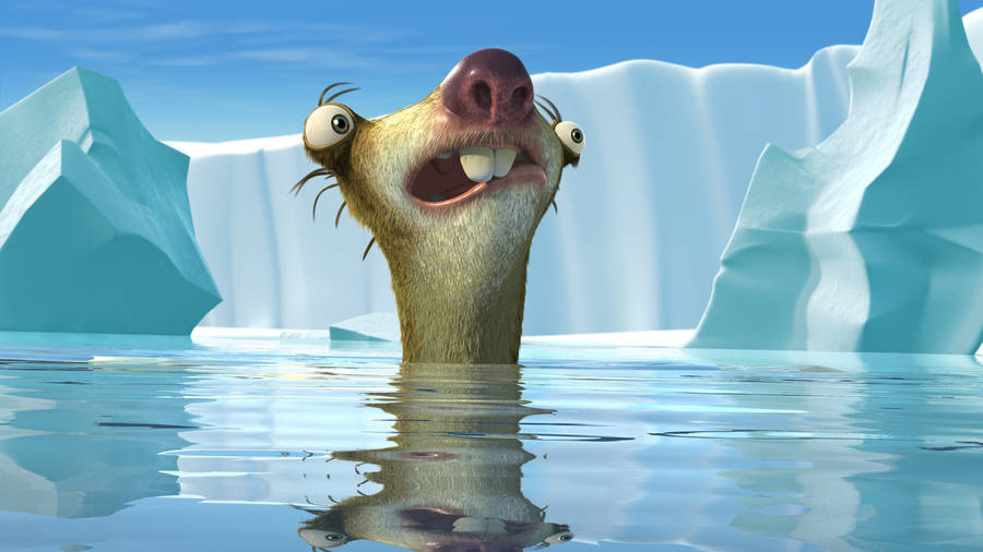 Ice Age Stuck On The Icy Water Wallpaper