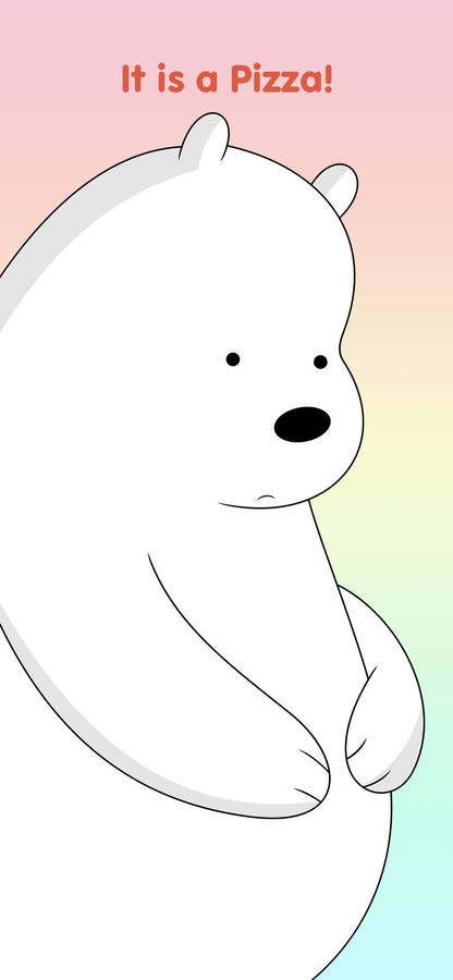 Ice Bear It Is A Pizza Rainbow Aesthetic Wallpaper