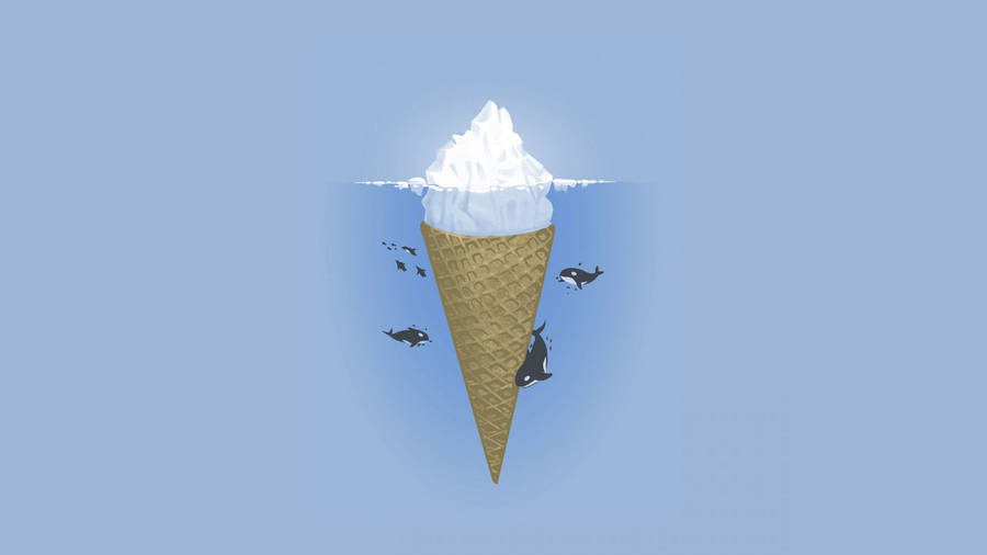 Ice Cream Iceberg Blue Aesthetic Pc Wallpaper