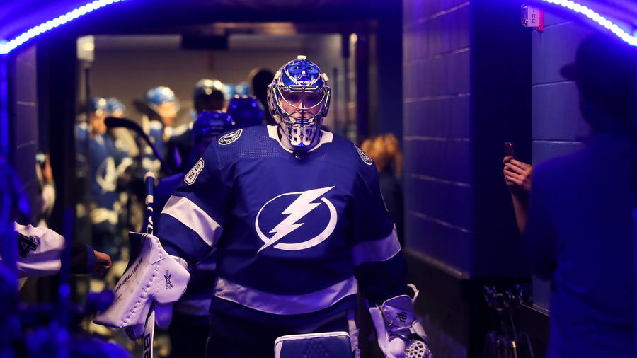 Ice Hockey Game Champion Andrei Vasilevskiy Wallpaper