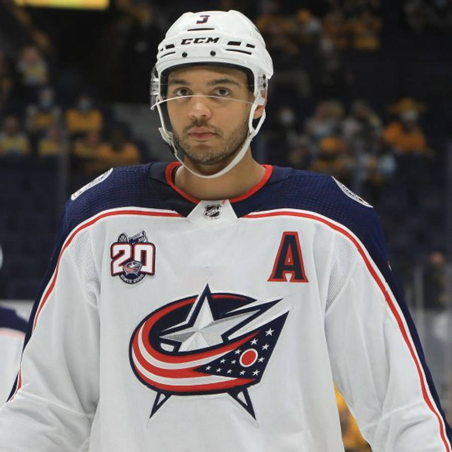 Ice-hockey Star Seth Jones In Action Wallpaper