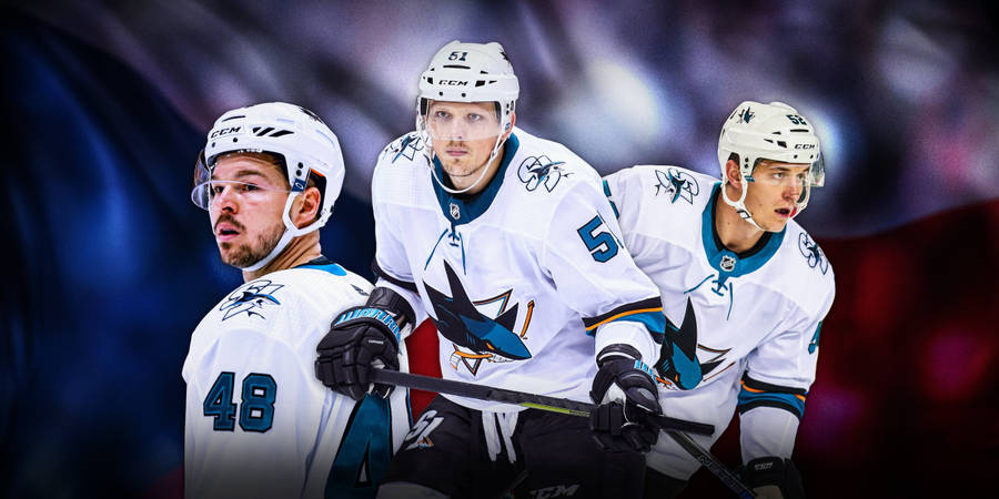 Ice Hockey Star - Tomas Hertl In Action Wallpaper