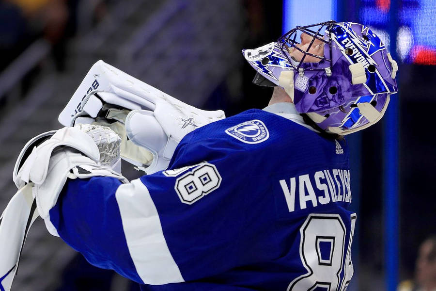 Ice Hockey Winning Team Andrei Vasilevskiy Wallpaper