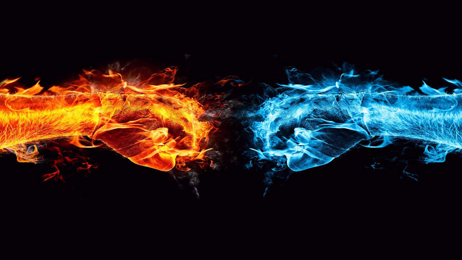 Ice Versus Fire Fist Wallpaper