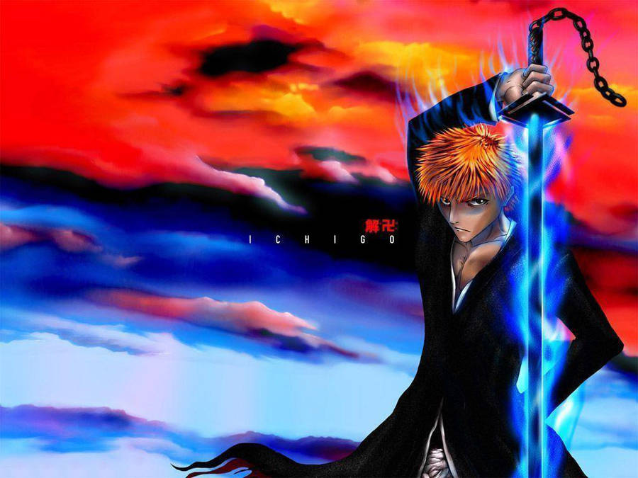 Ichigo Bankai Blue Sword Wallpaper