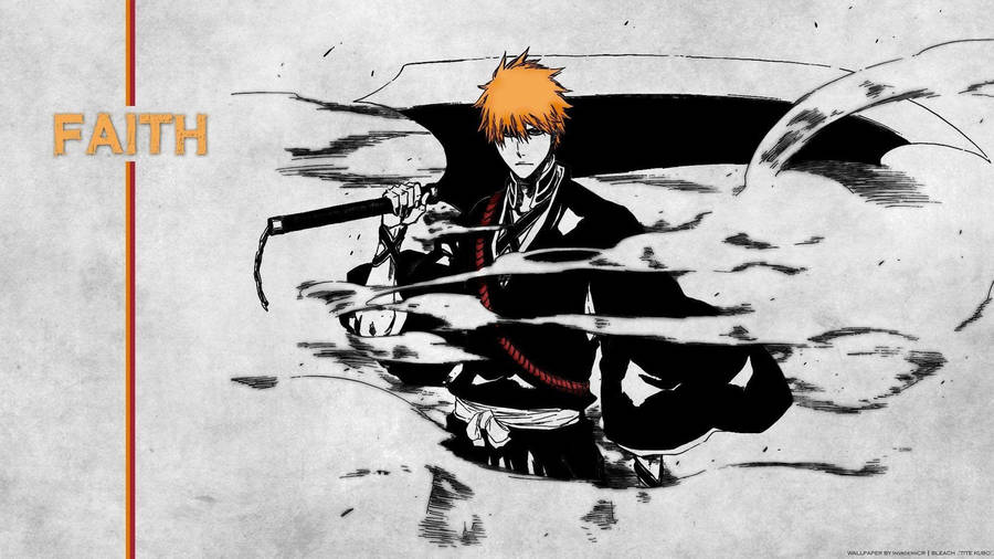 Ichigo True Bankai Sketch Wallpaper